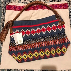 BNWT Tory Burch Taylor Embroidered Hobo